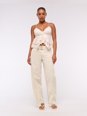 A&F - Belted Barrel Pants